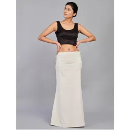 I AM BY DOLLYJAIN Cotton Lycra D'coat Off White-image-78