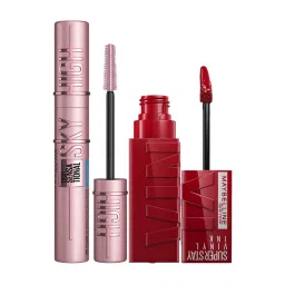 Maybelline New York Everyone's Favourite- Sky High Mascara & Superstay Vinyl Ink Liquid Lipstick-image-83