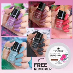 VERYMISS 5 Trending Nail Polish Combo + Free Nail Polish Remover Wipes - 1-picture-42