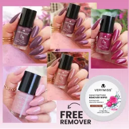 VERYMISS 5 Trending Nail Polish Combo + Free Nail Polish Remover Wipes - 2-picture-28