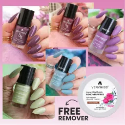 VERYMISS 5 Trending Nail Polish Combo + Free Nail Polish Remover Wipes - 3-picture-23
