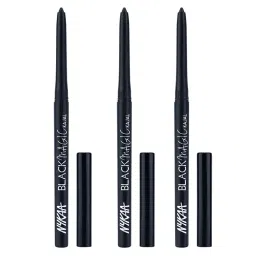 nykaa cosmetics NykaaCosmetics Black Magic Kajal Pack of 3-picture-19