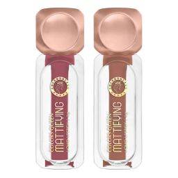 Colors Queen Mattifying Matte Liquid Lipstick (Pack of 2) - 17 Flamingo & 07 Nude Toast-picture-42