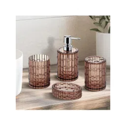 OBSESSIONS Crystal 4 Pieces Bathroom Set Brown-picture-49