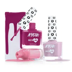 Nykaa Cosmetics Nail Enamel - Magenta Meme + Mauve Mood + Pink Potrait-picture-21