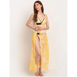 Erotissch Women Yellow Printed Cover-Up Dress-picture-42