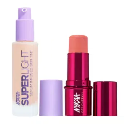 Nykaa Cosmetics Everyday Makeup Combo - Skin Tint Foundation for Dry Skin + Pigmented Blush Stick-picture-35