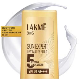 Lakme Sun Expert Dry Matte Fluid SPF 50 PA++++ Sunscreen With 1% Niacinamide & Ceramide-picture-27