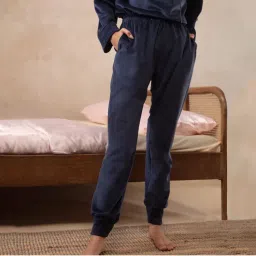 Nykd by Nykaa Velour Jogger - Navy Blue Nys049-picture-11