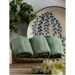 Mush Green 100% Bamboo Face Towels (Pack Of 3)-picture-20