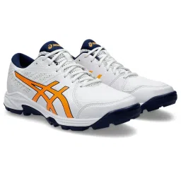 ASICS Unisex Gel-Peake 2 Off White Stadium & Orange Cricket Shoes-picture-15