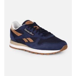 Reebok Navy Blue Unisex Leather Classics Sneakers-picture-33