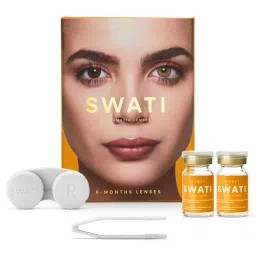Swati Cosmetics Coloured Contact Lenses Honey 6 months Power 0.00-picture-0