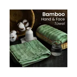Mush Bamboo 550 GSM Hand & Face Towel Green ( Set of 3)-picture-33