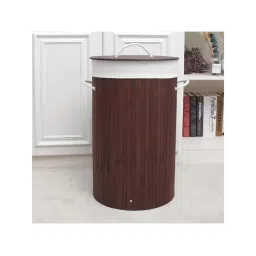 Mush Dark Brown Bamboo Laundry Basket-picture-2