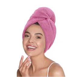 Mush Pink Bamboo Ultra Soft & Absorbent Hair Wrap Towel-picture-23