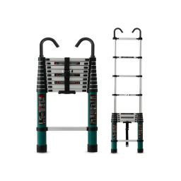 Plantex Aluminium 2.9 Meter Telescopic Ladder Extendable Portable Steps (Green)-picture-10