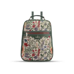 The Clownfish Urban Chic Collection Tapestry Fabric Vegan Leather Backpack-picture-42