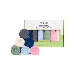 Mush 100% Bamboo Tap & Dry Face Towels (Set Of 6)-picture-0