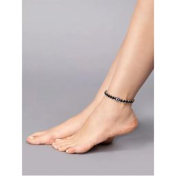 PANASH Beaded Evil Eye Charm Anklet-picture-2