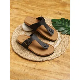 Truffle Collection Black Solid Sandals-picture-23