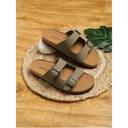 Truffle Collection Olive Solid Flats-picture-34