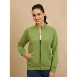 NYKD By Nykaa Cozy Fleece Zippered Jacket -NYLE704-Green-picture-41