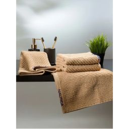 nautica accessories Nautica Fluffy Zero Twist 100% Cotton Towel -4Pc Hand Towel Solid-Beige-picture-16