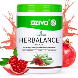 OZiva Plant Based HerBalance for PCOS with Myo-Inositol- Promotes Better Cycle & Hormonal Balance-picture-24