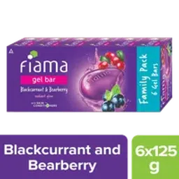 Fiama Blackcurrant & Bearberry Gel Bar for Radiant Glowing & Hydrating Skin (Pack of 6 Soaps)-picture-19