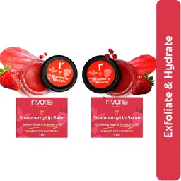 Rivona Naturals Strawberry Lip Scrub & Balm - Baby Pink Lips-picture-13