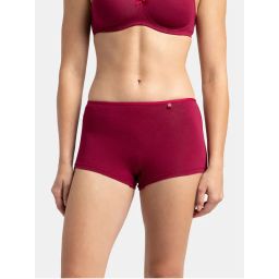 Jockey SS04 Women High Coverage Super Combed Cotton Elastane Boy Leg - Beet Red-picture-35