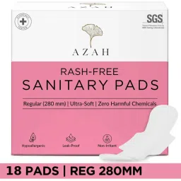 Azah Sanitary Pads For Women 100% Rash Free 3x More Absorbent Ultra Soft - Pack of 18-picture-32