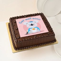 Koala Get Well Soon Chocolate Cake-image-104