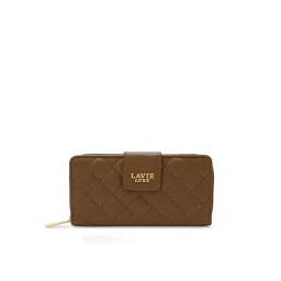 Lavie Luxe Women Diamond25 Bifold Zip Wallet -Tan (L)-picture-3