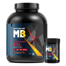 MuscleBlaze Super Gainer Xxl, For Muscle Mass Gain, Chocolate With Creatine Monohydrate, Unflavoured-picture-27