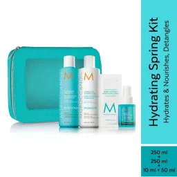 Moroccanoil Spring Hydrating Kit| Hydrating Shampoo+Conditioner+Body Lotion+Leave-In + Free Pouch-picture-13