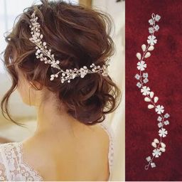 Majestique Stylish Hair Vine, Crystal Bridal Tiara Handmade Wedding Accessories-picture-17