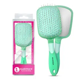 Majestique 2 In 1 Hair Brush With Mirror, Paddle Hair Brush - Multicolour-picture-31
