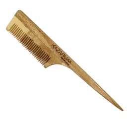 Kazarmaa Natural Neem Wood Tail Handle Comb-picture-39