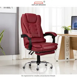 kepler brooks Italia Study Chair in Maroon Colour-picture-8