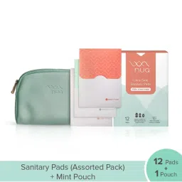 Nua Ultra Safe Pads With Disposable Covers + Vegan Leather Pouch Combo-picture-20