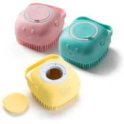 FYOLI Beauty Silicone Bath Body Scrubber Loofah Brush with Soap Dispenser - Multicolor-picture-1