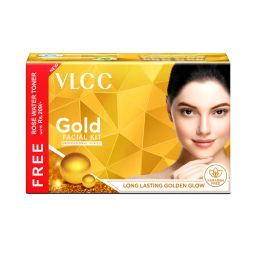 VLCC Gold Facial Kit for Bright and Radiant Complexion + Free Rose Water Toner-picture-21
