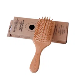 OROSSENTIALS Bamboo Bristle Wooden Small Paddle Hair Brush For Women-picture-31