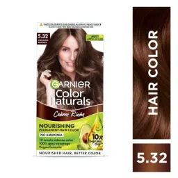 Garnier Hair Colouring Creme,Long-lasting,Smoothness & Shine,Color Naturals,Shade:5.32 Caramel Brown-picture-12