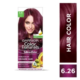 Garnier Hair Colouring Creme, Long-lasting, Smoothness, Shine, Color Naturals, Shade: 6.26 Plum Red-picture-26