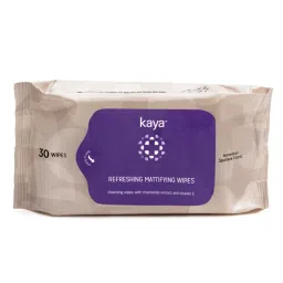 Kaya Refreshing Mattifying Wipes | Vitamin E & Chamomile Extracts | Face Wipes | Cleansing Wipes | For Acne Prone Skin | 30 Wipes-picture-0