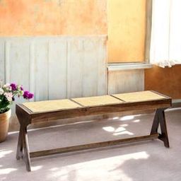ikiriya Rockport Solid Wood Bench in Beige Finish-picture-28