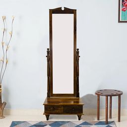globally indian Glam Station Solid Wood Dressing Table in Provincial Teak Finish-picture-38